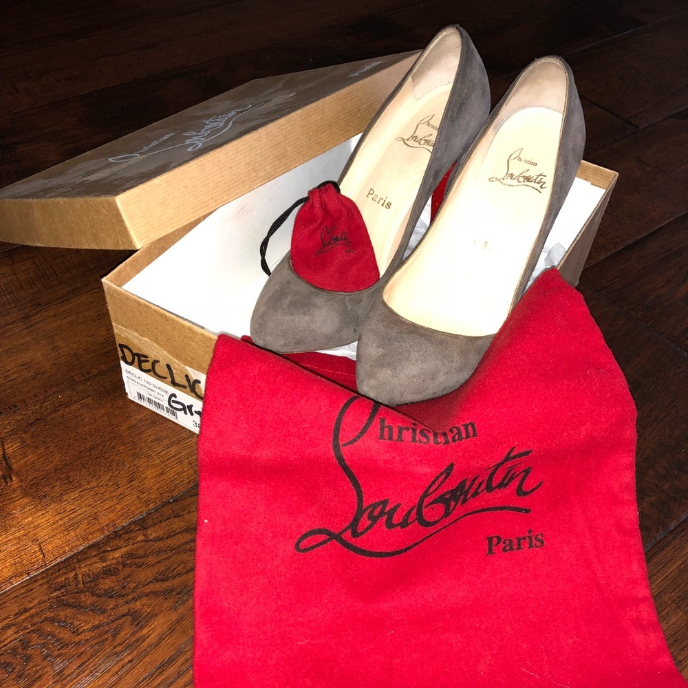Christian Louboutin Suede Declic stilettos 38